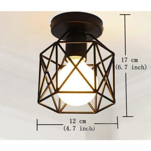 Retro Ceiling Lamp Vintage Ceiling Light Lamp Cozy Decor For Bed Room Corridor Dining Room Black Loft 220V E27 Socket