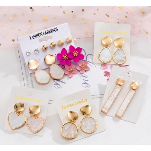 BLINLA New Bohemian Women Earring Statement Drop Dangle Earring 2021 Trend Fashion Geometry Acrylic Earring For Women Jewelry