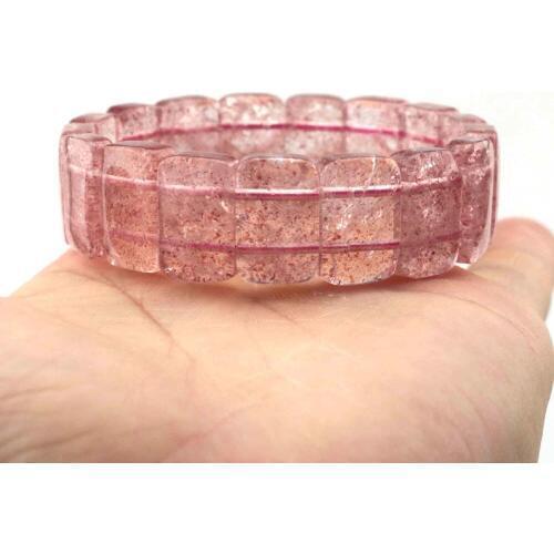 Natural red strawberry quartz stone beads bracelet natural stone beads bracelet for woman wholesale