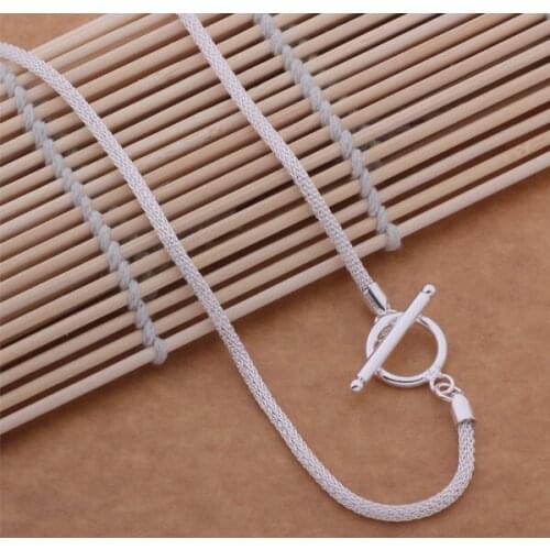 Silver color gorgeous charm fashion charm heart wedding lady love necklace noble luxury 18 inches jewelry AN519