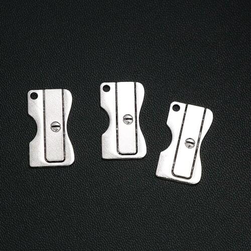 10pcs/Lots 13x24mm Antique Silver Plated Pencil Sharpener Charms Study Back To School Pendants For Diy Fashion Jewellery Finding