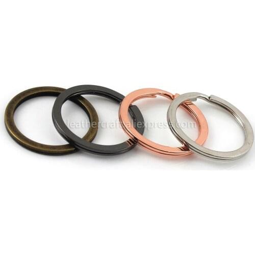10pcs Metal Split Rings Double Loop Keyring 30mm Keychain Keys Holder DIY Leather Craft Hardware More Color