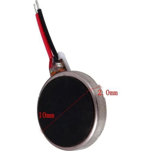 100pcs/lot 10MM*2.0 MM Micro Button / coin / Flat vibration motor 2 V-5 V High Magnetic and Vibratory sensation free shipping