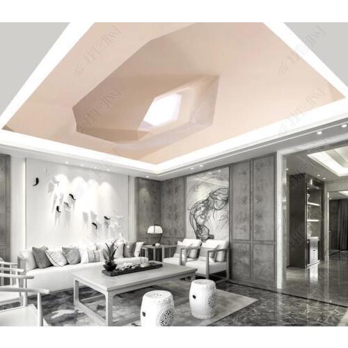 1812 3D Light Pink Cave Printing stretch ceiling film for workshop ceiling decoration