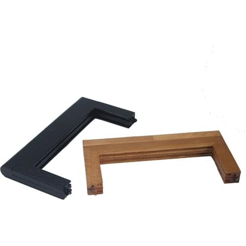 5 sets 25X12 cm Wooden Purse Frame Closures Diy Handbag Handle For Change Bag Women obag handles drop ship brown black handles