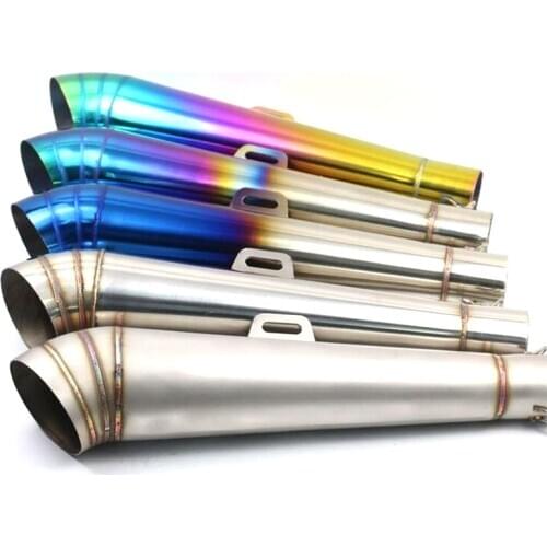 51MM Inlet Modified Motorcycle Exhaust Muffler Pipe Stainless Steel Fried Tube GP Escape Moto Exhaust Pipe Big Sounds