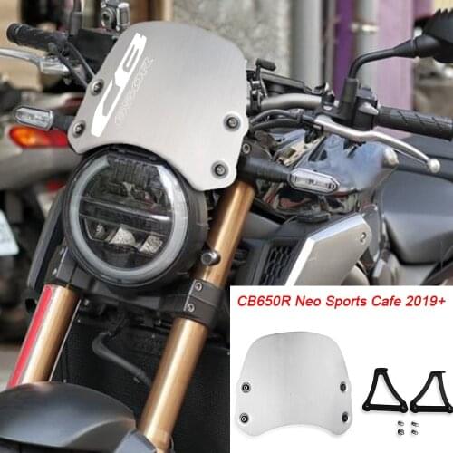 CB650R Motorcycle Accessories CNC Aluminum Windshield Windscreen Deflectors FOR HONDA CB 650R CB650R Neo Sports Cafe 2019 2020