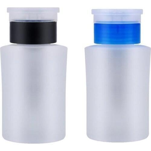 180ML Nail Art Small Pump Dispenser Empty Bottle Acrylic Gel Polish Remover Cleaner Liquid Container Storage Pressure bottle