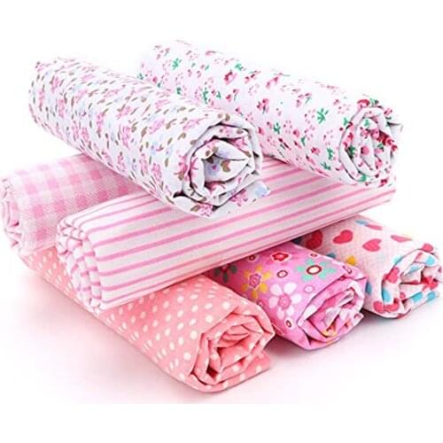 Cotton Patchwork Fabrics 50 X 50 Cm 7 Pieces of Fabric 100% Cotton Thin Fabric for Sewing for All Types of Small Handmade Items