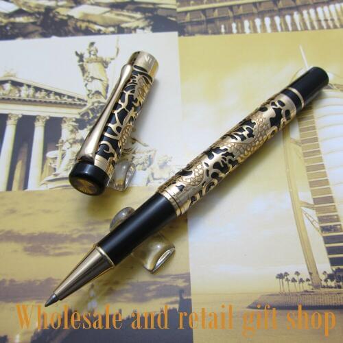 Jinhao E500 Embossed golden dragon Pen High Quality rollerball pen metal gift pen