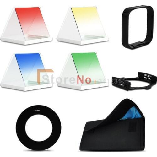 Square Filter + Filter Pouch case with 6 Pockets +Filter Hood Holder + 49 52 55 58 62 67 72 77 82MM Ring Adapter for Cokin P