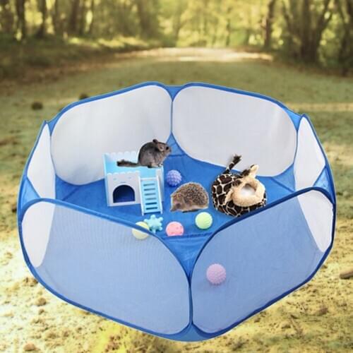 Small Pet Cage Tent Playpen Breathable Small Animals Folding Portable Fence for Hamster Hedgehog Puppy Cat Rabbit