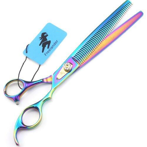 Professional 8.0 Inch High Quality 440C Pet Grooming Scissors For Dog Pet Hair Cutting Shear Thinning Shears Pet Supplies