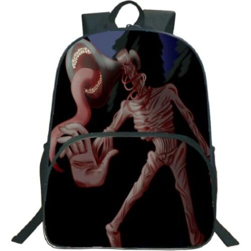 Students Siren Head Backpack Children Bookbags Cartoon School Bag Kids Book Rucksack Teenagers Travel Knapsack Laptop Mochila