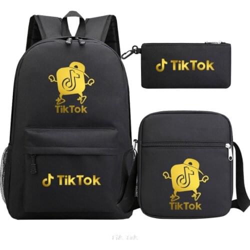 TIK TOK Women Backpack Men USB Charge Backpack Back to College Bags for Teenage Girls Boys Travel Shoulder Bags
