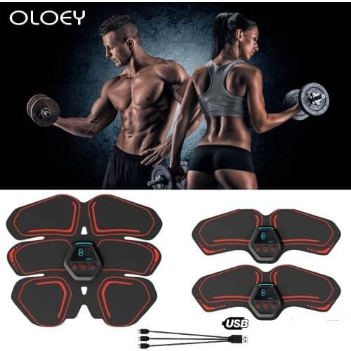 USB Chargeable Electrostimulator ABS Stimulator EMS Abdominal Muscle Stimulator Belt Slimming Bandage Vibration Fitness Massager