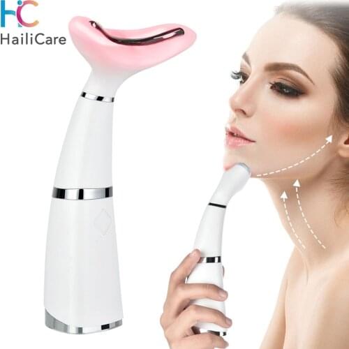 Neck Wrinkle Remover LED Photon Therapy Neck Face Lifting Massager Vibration Tighten Face Slim Reduce Double Chin Anti-Wrinkle