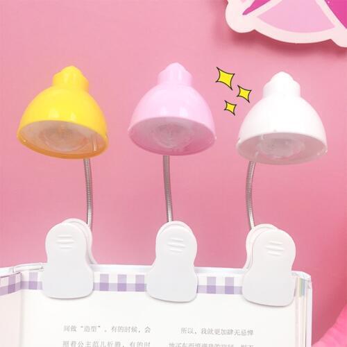 Mini Reading LED Light Clip-on Flexible Lamp Lampshade Type Portable Lighting Kids Bedroom Kawaii Night Lights