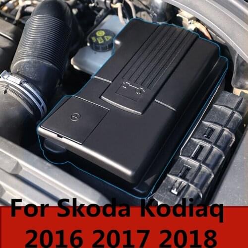 Car Battery Protection Cover Anode Protective Cover Frame Clip Case For SKODA KODIAQ 2017 2018