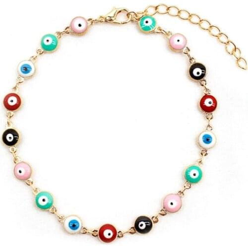 Stainless Steel Womens Anklets Beach Foot Bracelet Evil Eye JewelryS Custom AnkletS United States