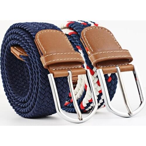 Women/Men Knitted Belt Female/Male Waist Belts Canvas Elastic Waistband Strap cinturon mujer cinto feminino cinturones