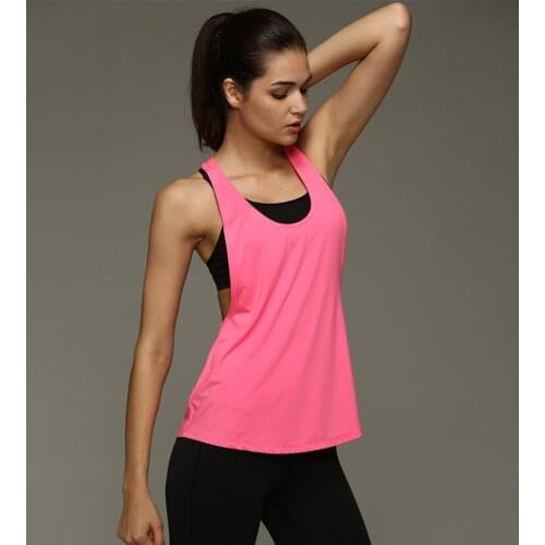 Womens Fitness Running Sports Stretch Sleeveless Vest Sweat-Absorbent Breathable Quick-Drying Yoga Fitness Back Hollow Blouse