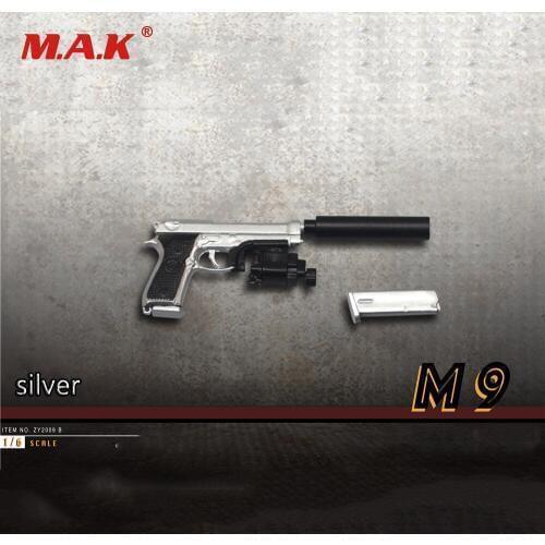 1/6 Scale Plastic Pistol Model Handgun Weapon Toy ZY2009B-M9 Pistol Model Toys for 12 inches Action Figure