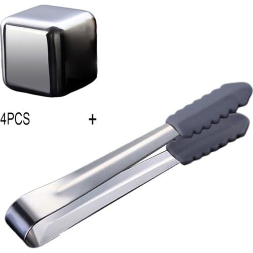 1 Box Stainless Steel Ice Cubes 304 Metal Quick-Frozen Ice Wine Stone Ice Granules Ice Clips Ice Hockey Whiskey