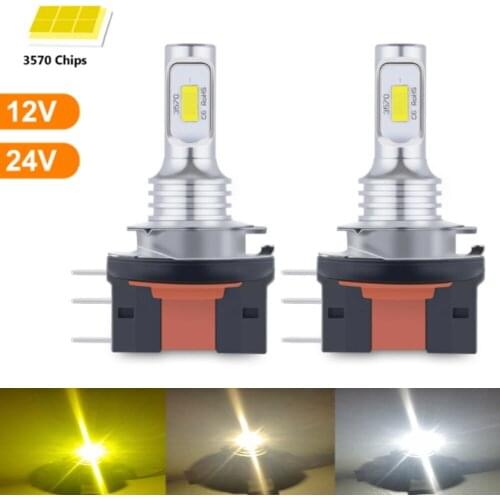2pcs H15 H7 H4 LED 80W CSP Chip SMD LED High Power White 6000K Bulbs For Car Auto External Fog Light Mini Headlight Lamp