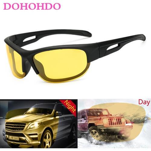 DOHOHDO Sunglasses Hot Sale Car Drivers Night Vision Goggles Anti-glare Polarizer Men Driving Sun Glasses Male Accessories UV400