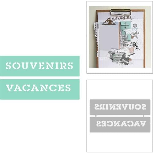 2020 New English Words Souvenirs Vacancies Metal Cutting Dies For Making Label Decoration Greeting Card Scrapbooking No Stamps