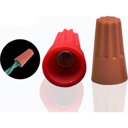 50 pieces of spiral terminal cap color electrical insulation crimping twisted terminal 0.2-10mm² nut spring end cap connection
