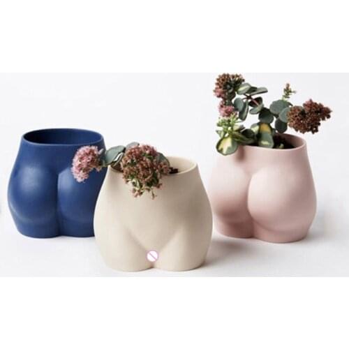 Butt Shape Silicone Molds for Concrete DIY Custom Design Brisket Flower Pot Molds Planter Molds for Concrete Making