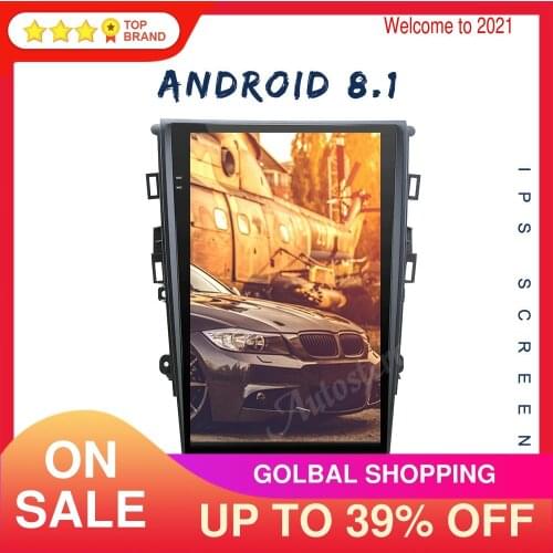 Tesla Style Android 9.0 Car GPS Navigation For Ford Mondeo 2013-2019 Car Head Unit Multimedia Player Car Radio Tape Recorder HD