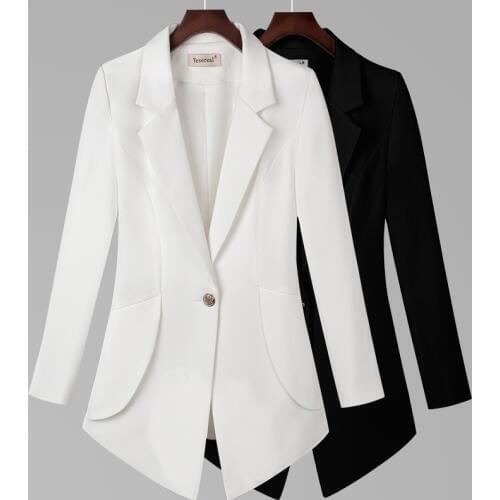 Plus size 7XL Women spring autumn blazer one buckle suit jacket women slim small suit