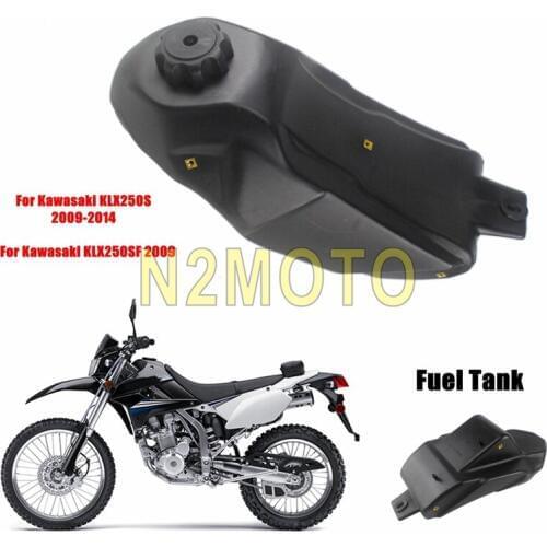 For Kawasaki KLX250S 2009-2014 KLX250SF 2009 KLX 250S 250SF Motorcycle Dirt Bike Oil Tank Motorcross Black Fuel Petrol Gas Tank