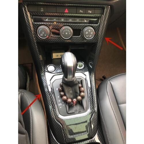 For Volkswagen T-ROC 2018-2020 ABS Chrome Gearshift Water cup Air conditioning knob Decorative frame protection Car stylin
