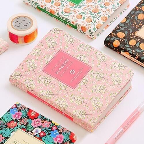 Floral Flower Schedule Note Book Diary Weekly Planner School Office Stationery