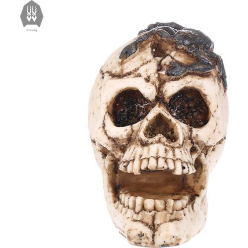 Resin Craft Statues Human Shape Skeleton Head Homosapiens Skull With Scorpion Statue Figurine Demon Evil Home Decor