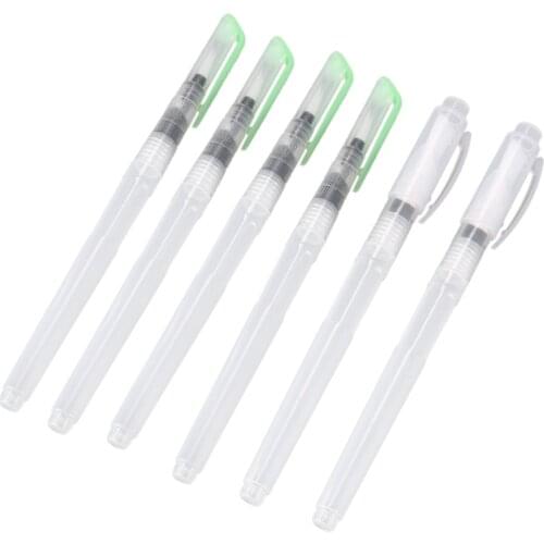 Water Coloring Brush Pens,Set of 6 Watercolor Painting Brushes for Water Soluble Colored Pencils, Water Color Markers, Pigment W