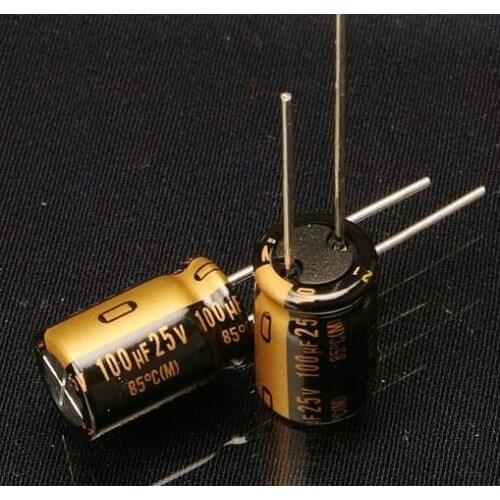 10pcs/lot NICHICON 25V100UF 10x16 KZ MUSE 100uf 25v100uf capacitors