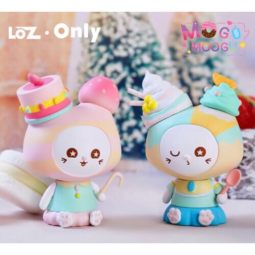LOZ Figure MOOGU gourmet cat series blind box cat cartoon hand-made trendy ornaments doll toy collection