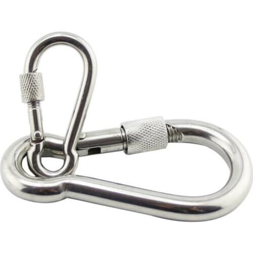 M6/M8/M10 Multifunctional 304 Stainless Steel Spring Snap Carabiner Quick Link Lock Ring Hook snap shackle Chain Fastener Hook