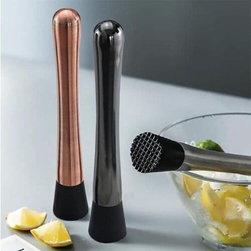 Stainless Steel Cocktail Mixing Stick Ice Crusher Wine Mixing Stick DIY Drink Fruit Muddler Crushed Ice Barware Tools