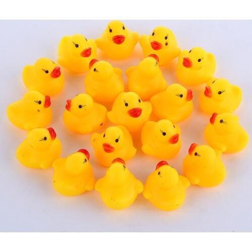 OCDAY 1 pc Squeaky Ducks Baby Bath Toys Kids children Game Toys Yellow Duck Duckie Taking Shower Water Toys Gift Drop shipping