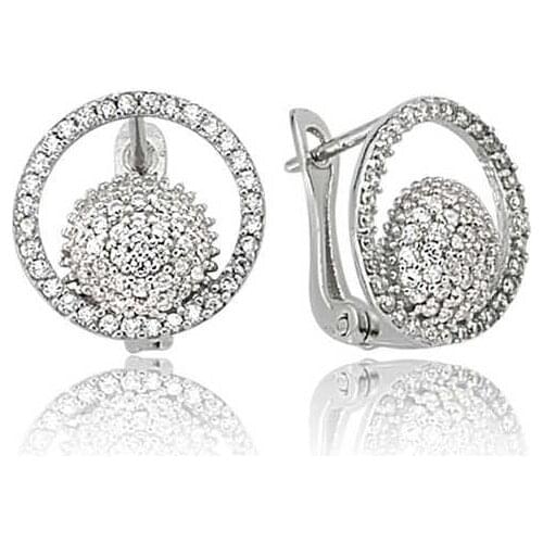 Original 925 Sterling Silver White Rocky Earring , Quality products , Flashy Designs , Hundreds of kinds of earrings