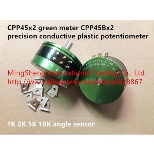 Original new 100% CPP45x2 green meter CPP45Bx2 precision conductive plastic potentiometer 1K 2K 5K 10K angle sensor switch