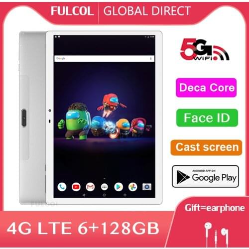 2021 Newest 10.1 Inch Tablet PC 2.5K 1920*1200 FHD Deca Core 4GB 128GB Metal Case Dual 4G Network GPS 5G WiFi Android Tablets
