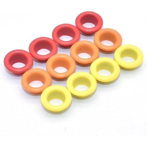 Eyelet Grommet 6mm Iron Eyelet Red/Yellow/Orange Eyelet DIY Leather Craft Shoes Accessories Sewing Bag Purse Handbag Hardware