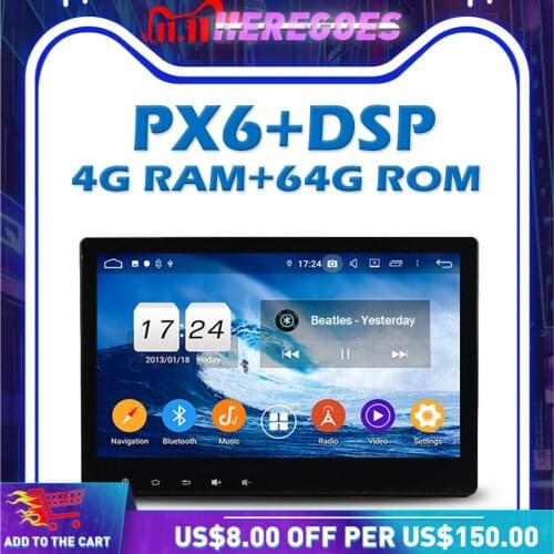 PX6 DSP IPS Android 10.0 + 4GB + 64GB 6Core Car Audio DVD GPS Radio Bluetooth 5.0 WIFI For Honda HRV HR-V VEZEL 2014 -2016 2017